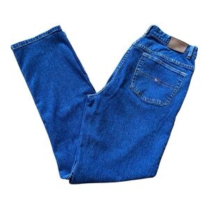 Tommy Hilfinger Women Size 12 Vintage Blue Jeans Straight Leg Denim